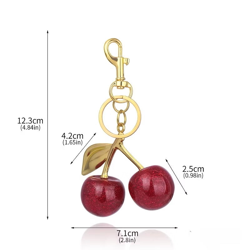 Glittery Cherry Bag Charm lifestyle photo