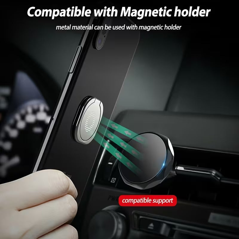 Phone Ring Holder – 360° Rotation Metal Finger Kickstand & Magnetic Mount Compatible