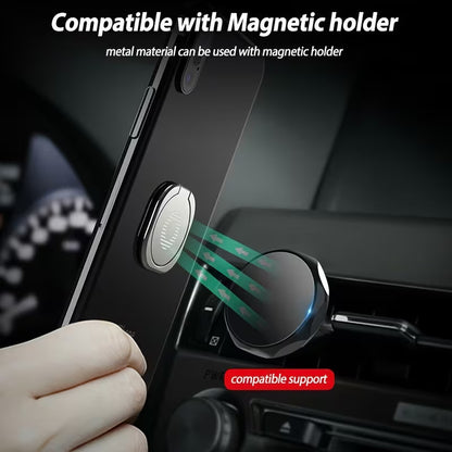 Phone Ring Holder – 360° Rotation Metal Finger Kickstand & Magnetic Mount Compatible