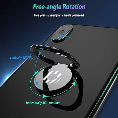 Phone Ring Holder – 360° Rotation Metal Finger Kickstand & Magnetic Mount Compatible