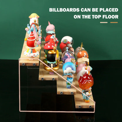 Premium Acrylic & Wood Tiered Display Stand – Multi-Purpose Organizer for Figures, Cosmetics, and Jewellery