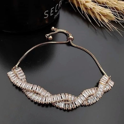 Aria Twisted Zircon Adjustable Bracelet