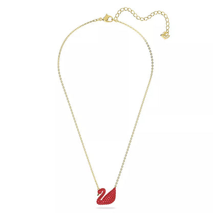 Red Zirconia Dazzling Swan Necklace