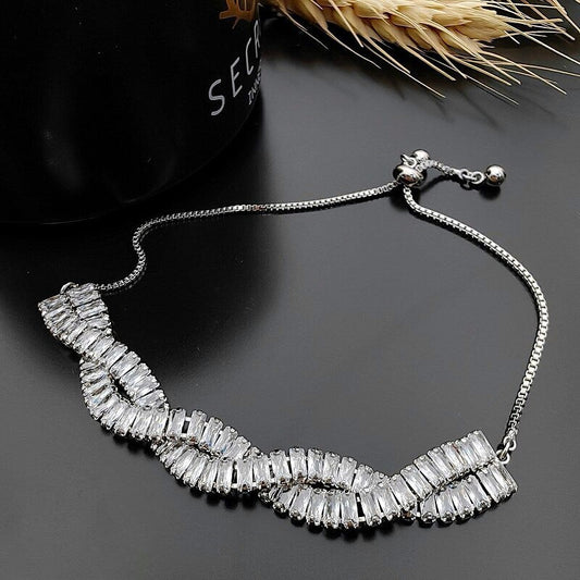 Aria Twisted Zircon Adjustable Bracelet