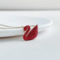 Red Zirconia Dazzling Swan Necklace