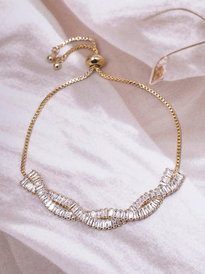 Aria Twisted Zircon Adjustable Bracelet