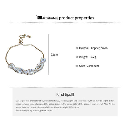 Aria Twisted Zircon Adjustable Bracelet