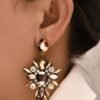 Rhinestone Drop Earrings Multicolor/one-size