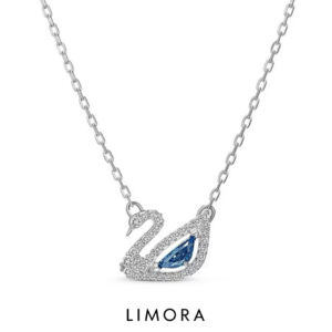 Blue Zirconia dazzling swan necklace